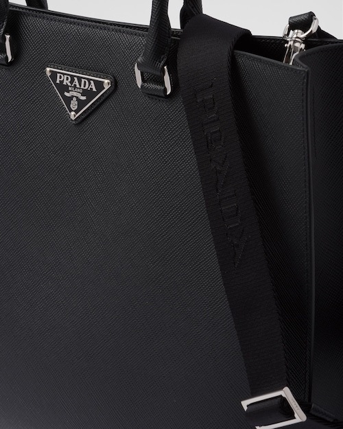 【高品質】★PRADA直営店★ブラック サフィアーノレザー トートバッグ-高島屋オンラインストア - 公式