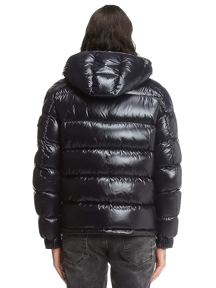 モンクレール ダウン メンズ MONCLER マヤ ブランド ダウンジャケット アウター ジャケット ブルゾン フード着脱 フルジップ Maya 定番 シンプル ショートダウン レギュラーフィット 紺 黒 MCMAYA2