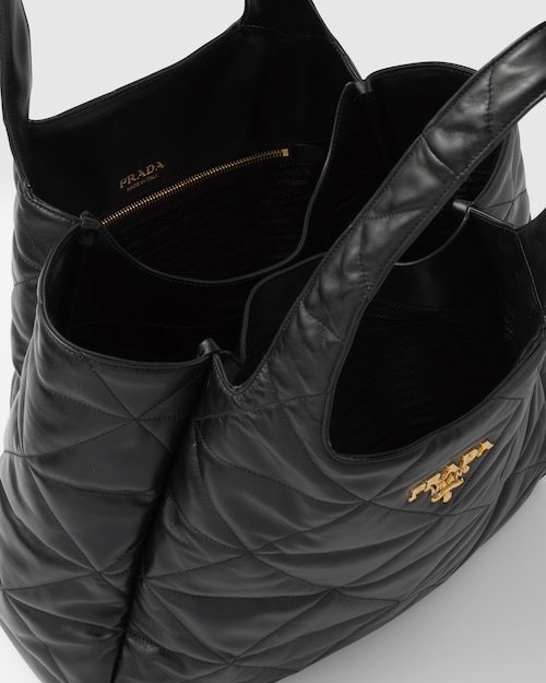 【高品質】★PRADA直営店★トップステッチ ラージ レザー トートバッグ