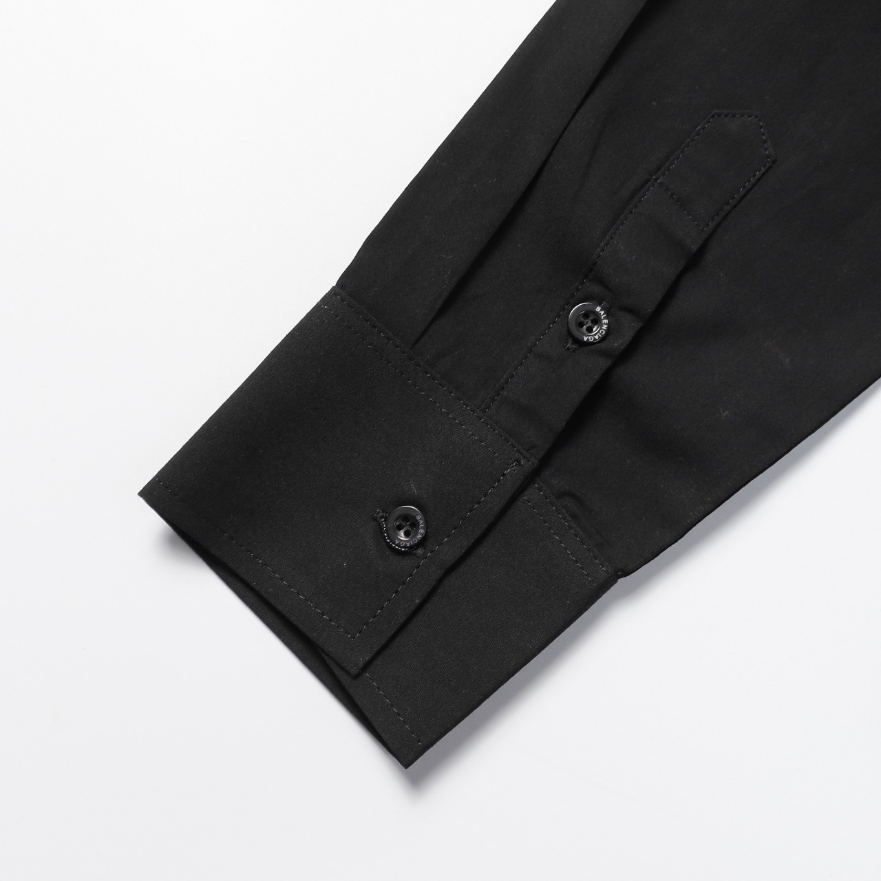 Balenciaga ダブルBグラフィティプリント長袖シャツ男女同ブラック・ホワイトS-XL