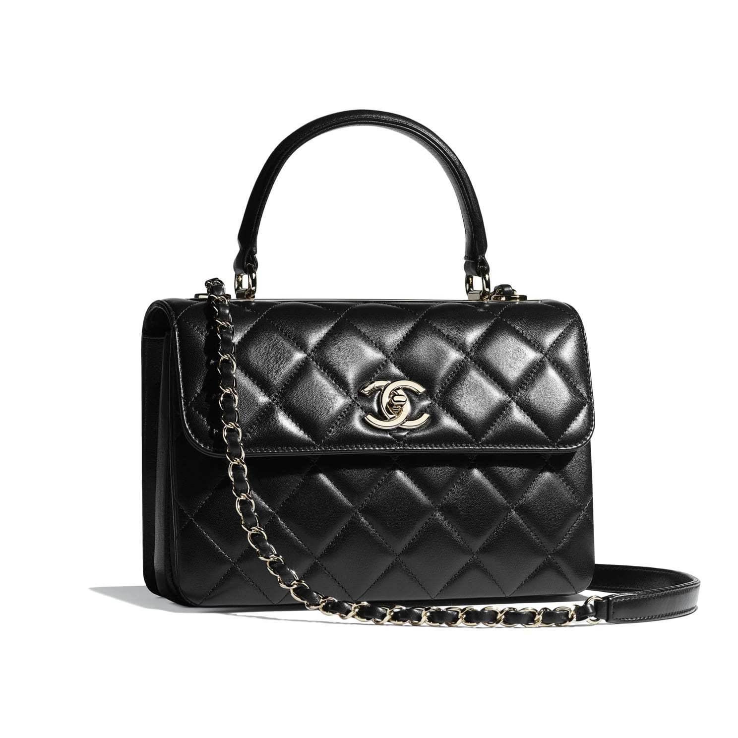 人気★CHANEL トップハンドル フラップ バッグTRENDY CC★A92236