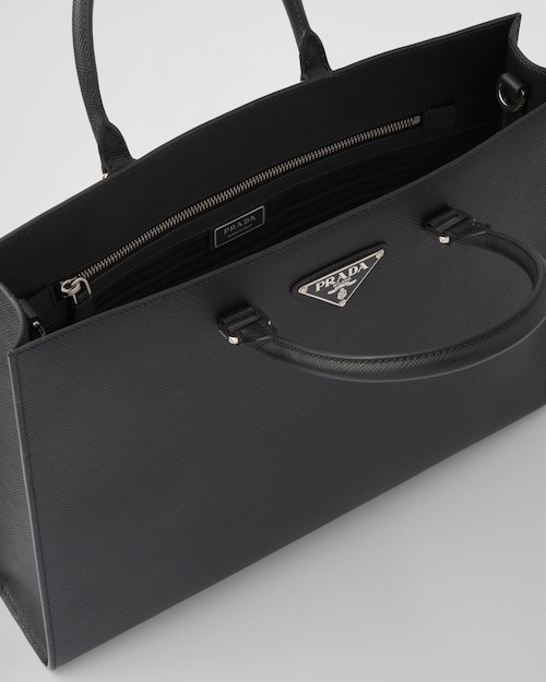 【高品質】★PRADA直営店★ブラック サフィアーノレザー トートバッグ-高島屋オンラインストア - 公式