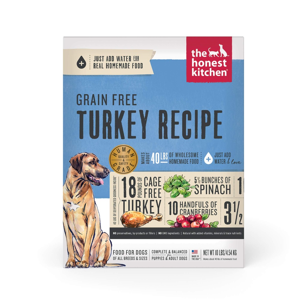 The Honest Kitchen Dog Embark Dehydrated Grain Free Turkey Recipe (2lb, 10lb)