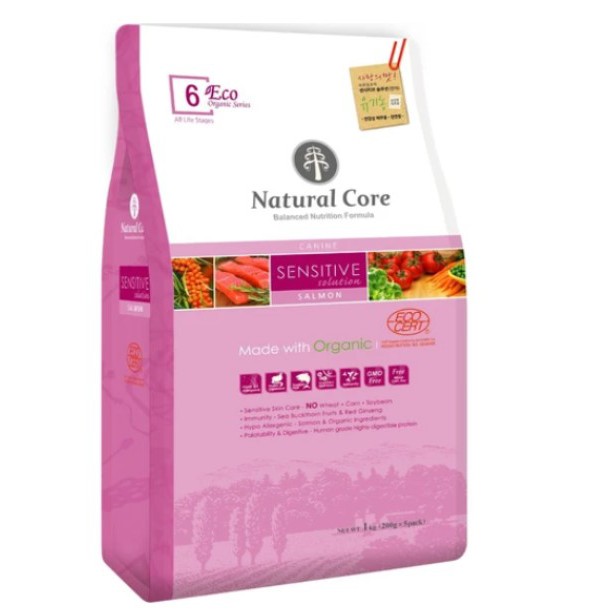 Natural Core  Dog Eco  6 Organic Salmon Sensitive Solution Dry Food (6kg)