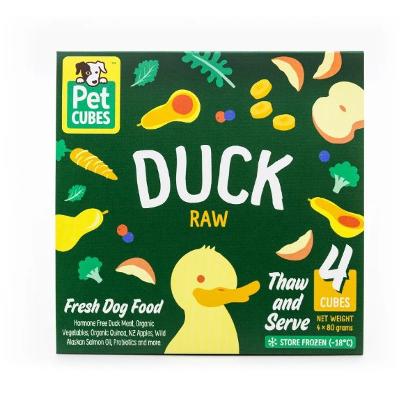 PETCUBES Raw Duck (7 trays x 320g/2.25kg)