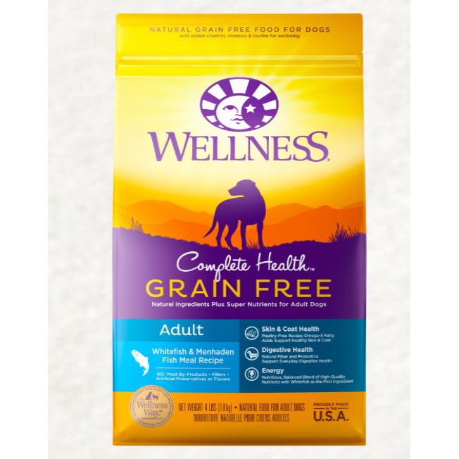 WELLNESS Dog Complete Health Grain Free  Adult (Whitefish & Menhaden Fish Meal) 24lb/10.89kg