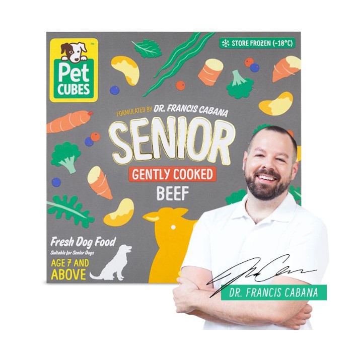 PETCUBES Gently Cooked Senior - Beef (7 trays x 320g/2.25kg)