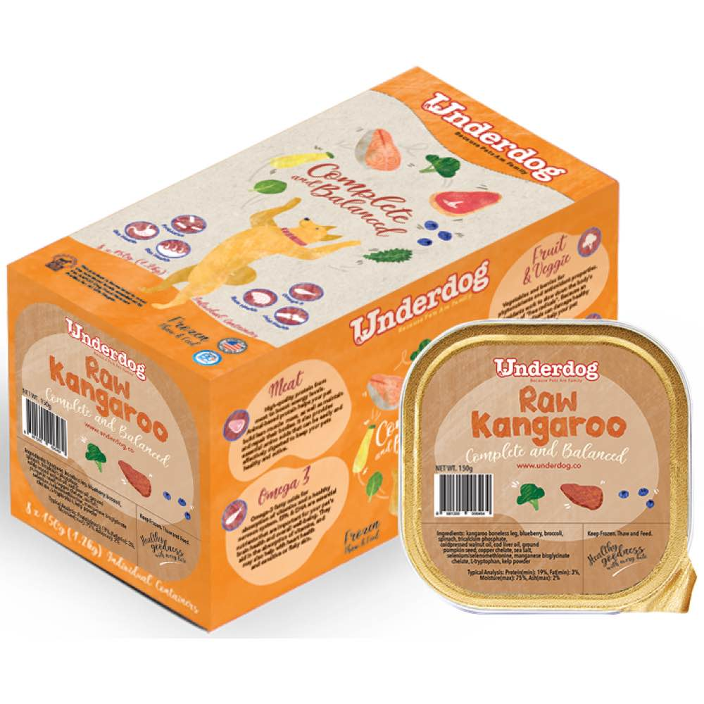 Underdog Raw Kanga Complete & Balanced Frozen Dog Food (1.2kg, 3kg)