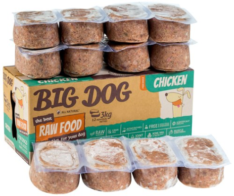 (10% Off) BIG DOG BARF Dog Chicken Raw Food (3kg/ 12 patties)