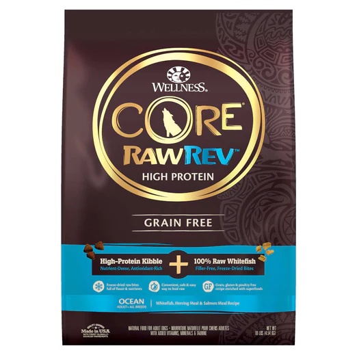 Wellness CORE RawRev Dog Ocean Adult Grain-Free Dry Food (4lb, 10lb, 18lb)