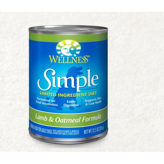Wellness Simple Limited Ingredient Lamb & Oatmeal (12.5oz x 12 cans)