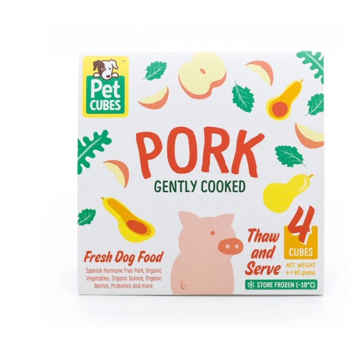 PETCUBES Gently Cooked Pork (7 trays x 320g/2.25kg)