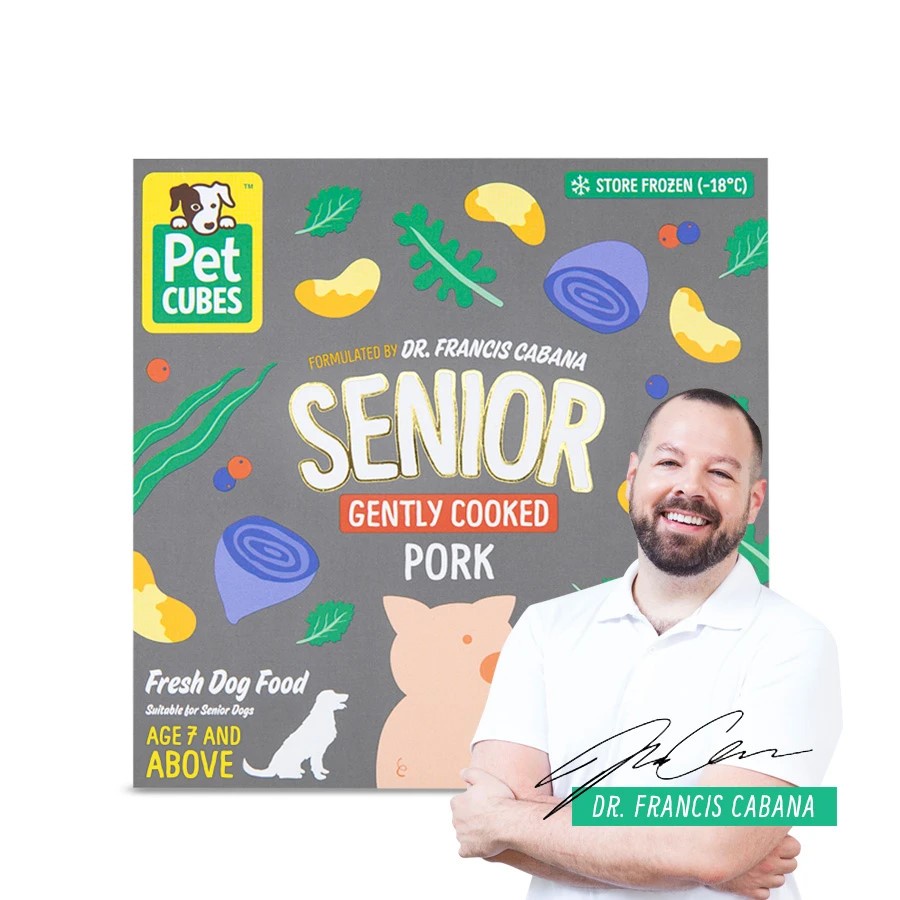 PETCUBES Gently Cooked Senior – Pork (7 trays x 320g/2.25kg)