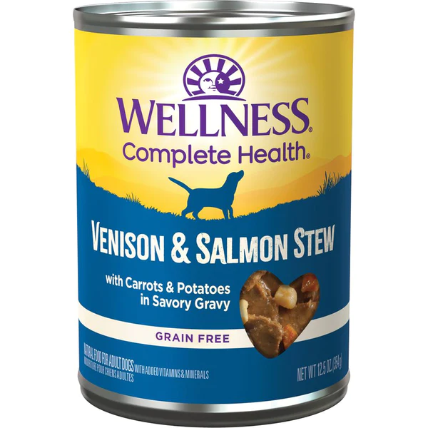 Wellness Complete Health Venison & Salmon Stew With Carrots & Potatoes Canned Food (354g/12.5oz x 12 cans)