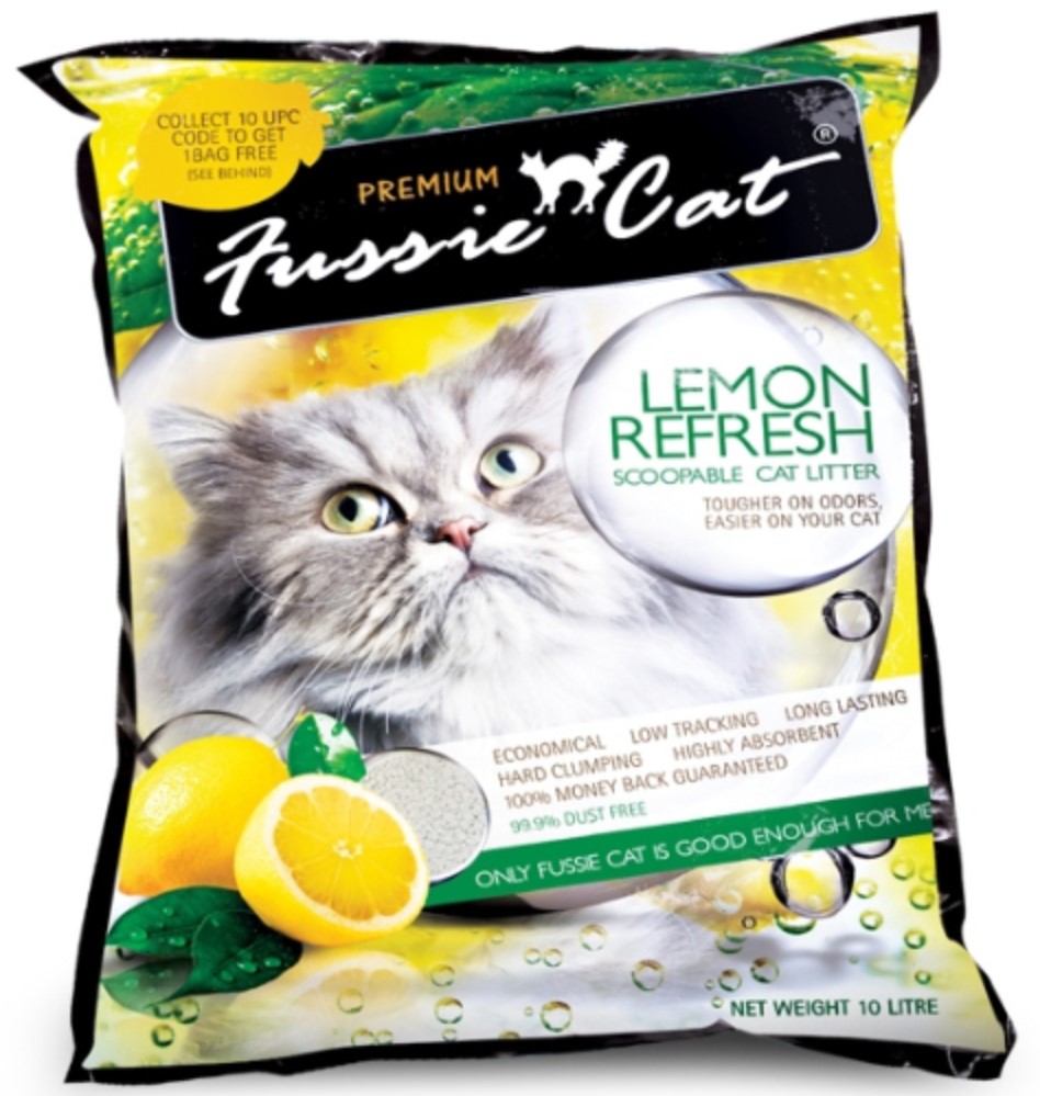 Fussie Cat Litter Scented (Lemon Refresh) 10L