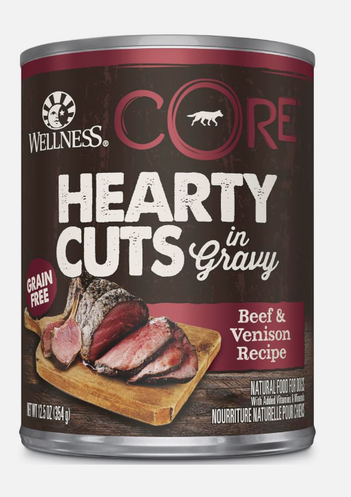 Wellness CORE Hearty Cuts In Gravy Beef & Venison Grain-Free Canned Dog Food (12.5oz)