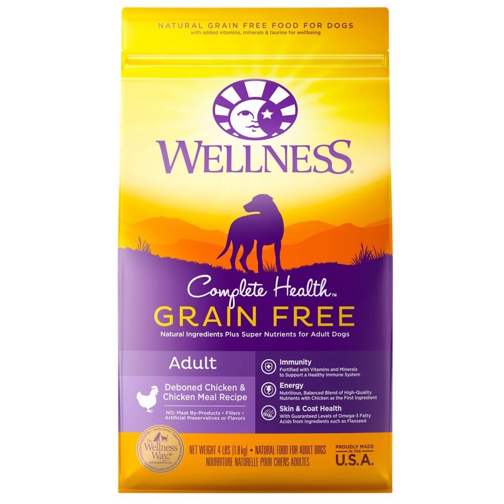 Wellness Dog Complete Health Grain Free Small Breed Turkey Dry Food (4lb/1.81kg, 11lb/4.99kg)