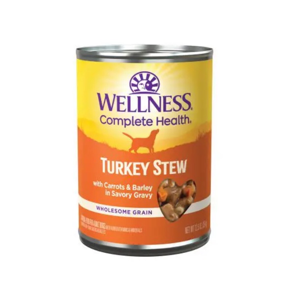 Wellness Complete Health Stew Dog Turkey Stew with Barley & Carrots Canned Food (354g/12.5oz x 12 cans)