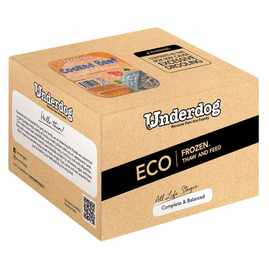 Underdog Cooked Beef Complete & Balanced Frozen Dog Food (1.2kg, 3kg)