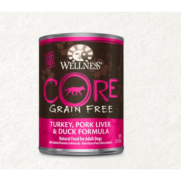 Wellness CORE Dog Turkey, Pork Liver & Duck canned (12.5oz x 12 cans)