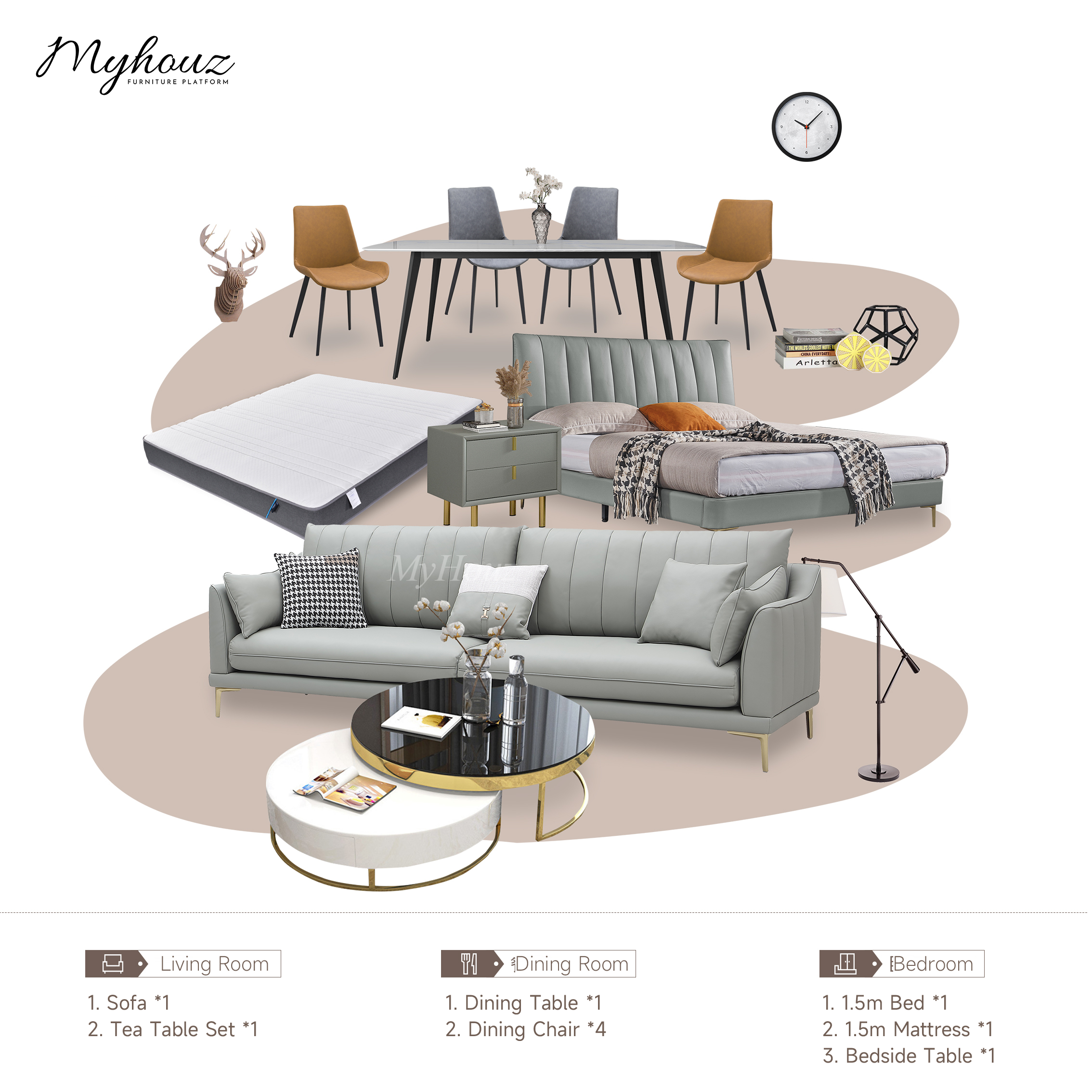 Light Luxury Furniture Set IFS-04