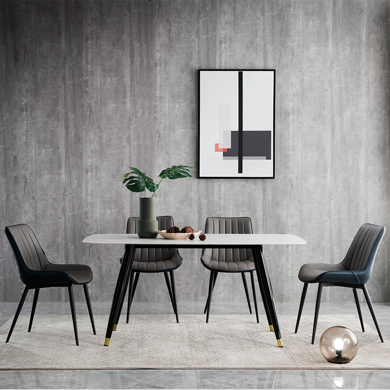 Modern Sintered Stone Dining Table IDT-2505 and Chairs IDC-2505