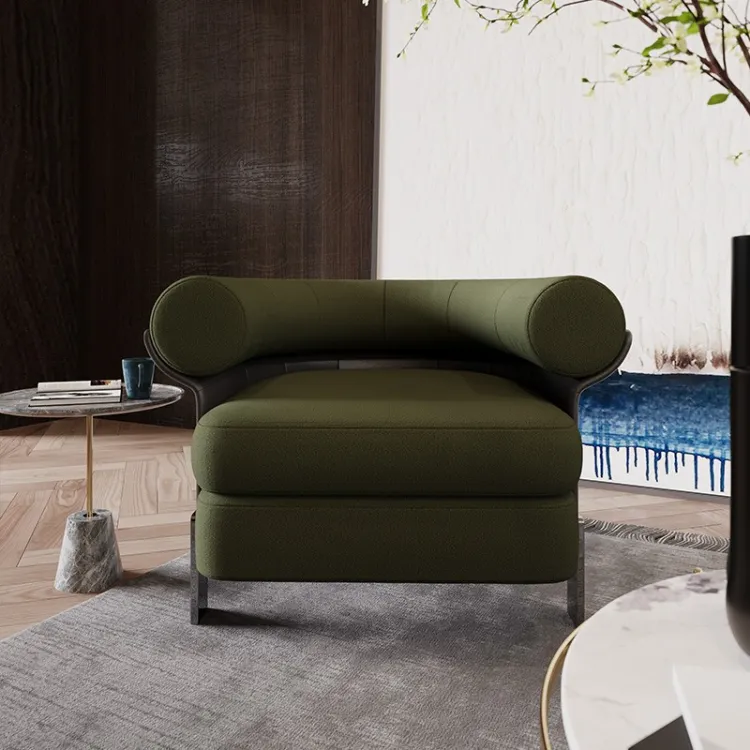 Light Luxury Fabric Leather Metal Leisure Chair MMLC-870