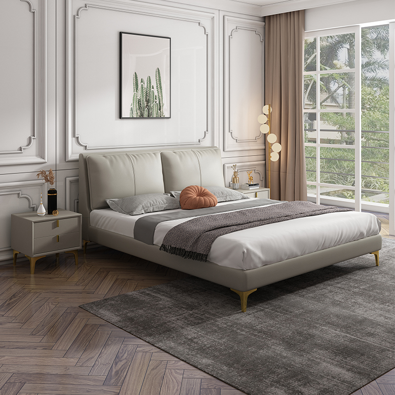 Light Lux Napa Leather Bed ILB-019