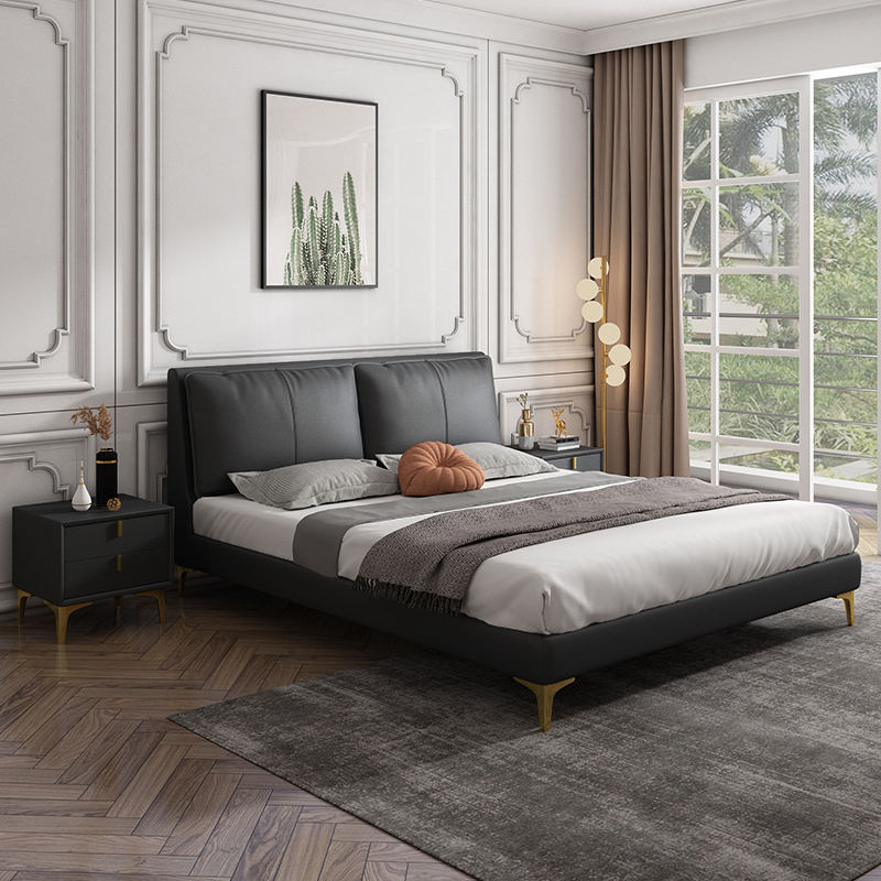 Light Lux Napa Leather Bed ILB-019