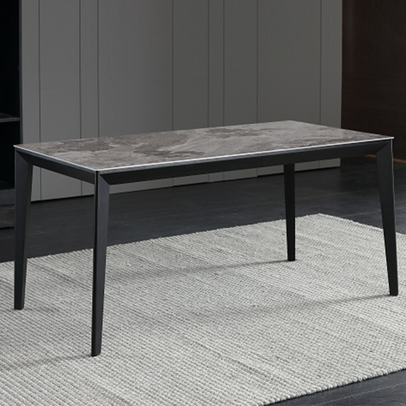 Italian Minimalism Sintered Stone Cloud Grey Dining Table IDT-007
