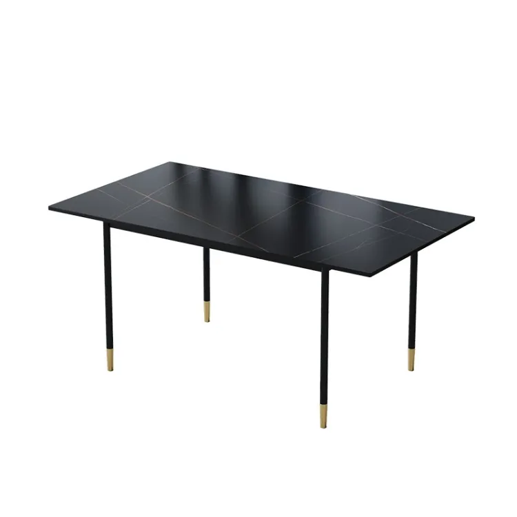 Light Luxury Sintered Stone Dining Table MLDT-057 & Dark Blue Dining Chair MLDC-007