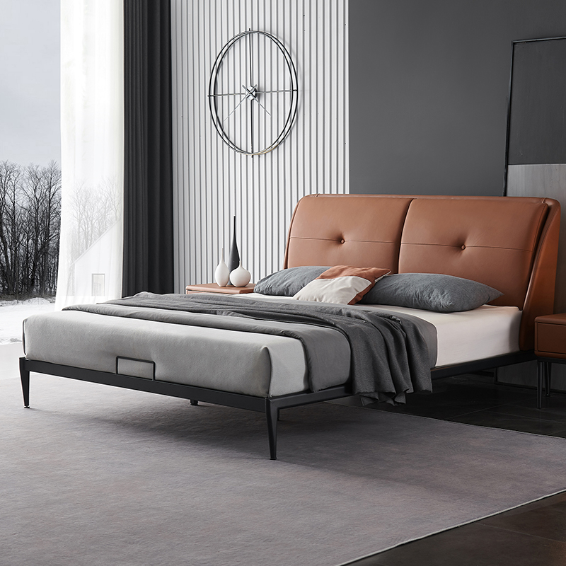 Modern Stylish Leather Soft Bed ILSB-005