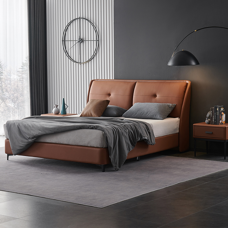 Modern Stylish Leather Soft Bed ILSB-005