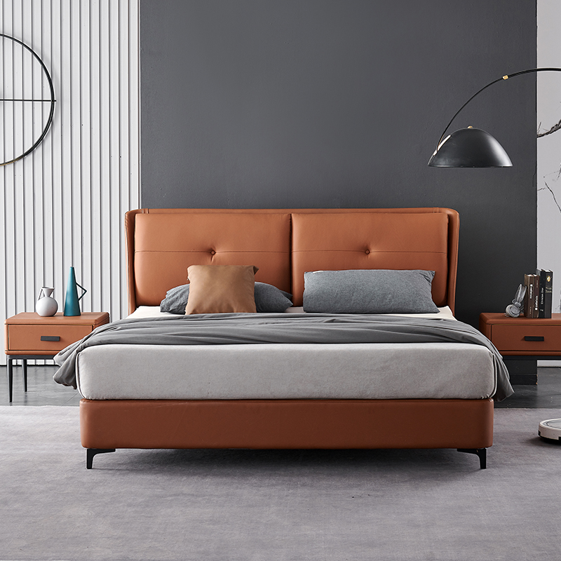 Modern Stylish Leather Soft Bed ILSB-005