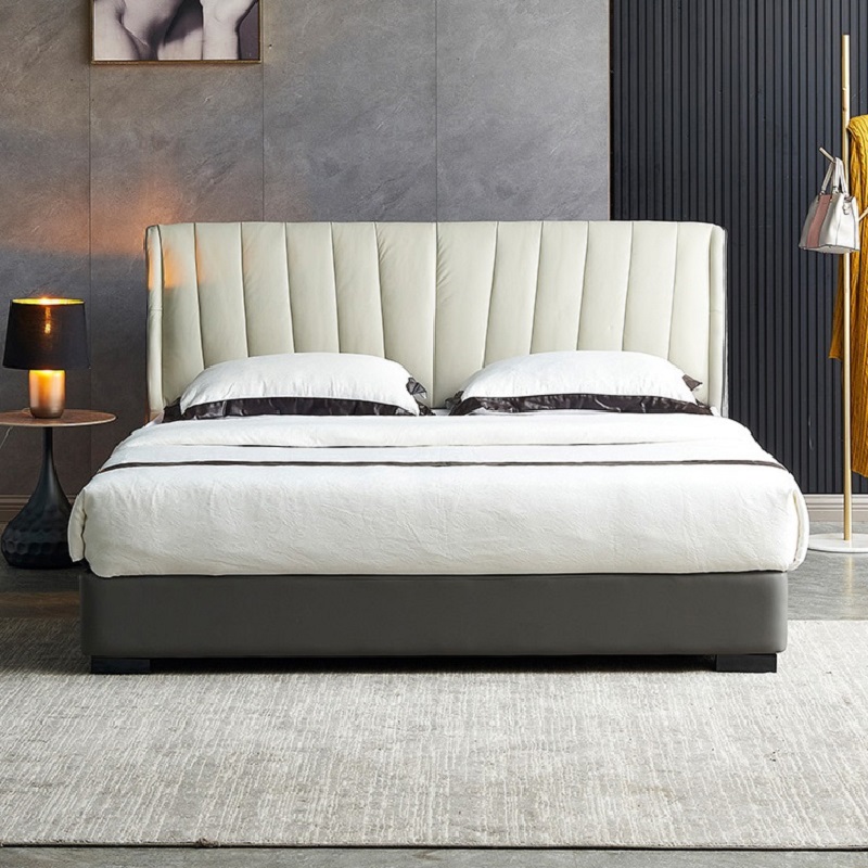 Modern Simple Leather Soft Bed