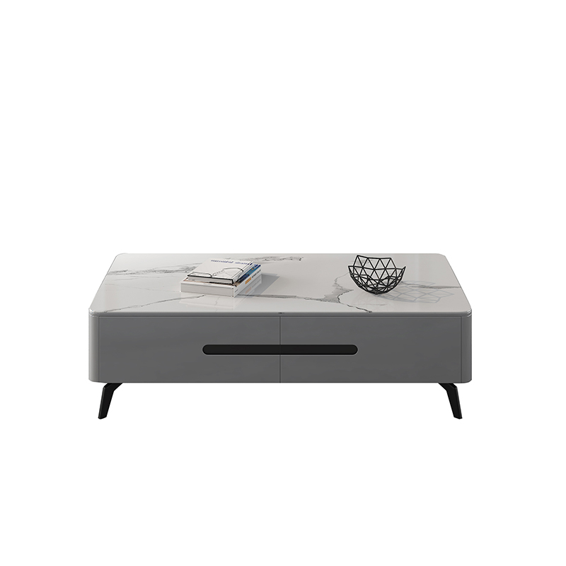 Light Luxury Sintered Stone Tea Table and TV Cabinet