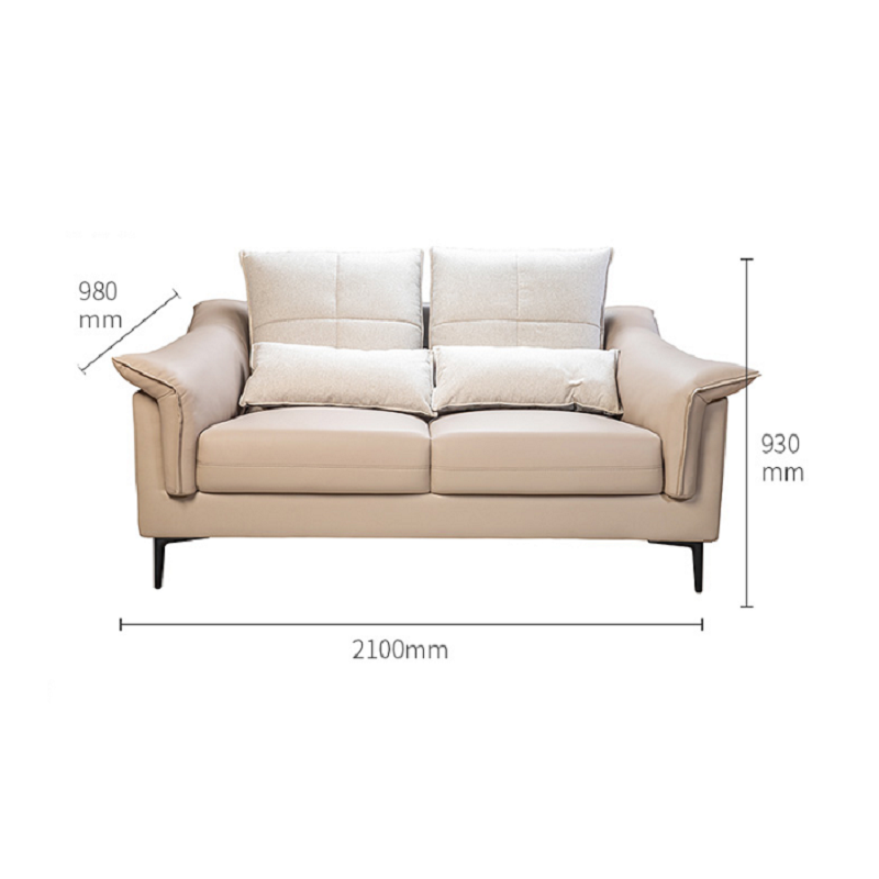 Modern Leather and Faric Sofa