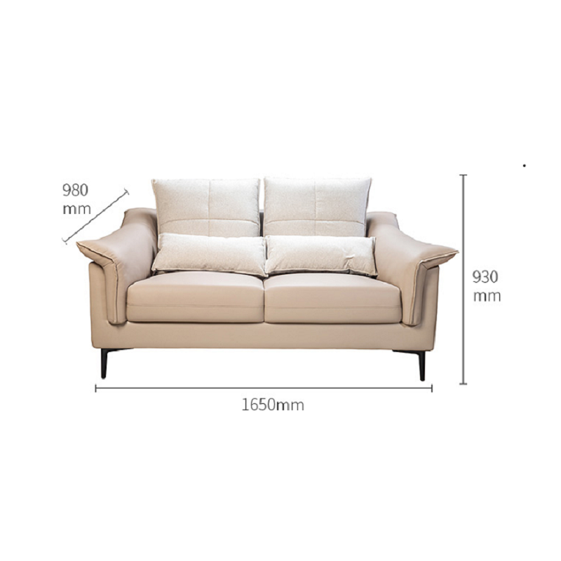 Modern Leather and Faric Sofa