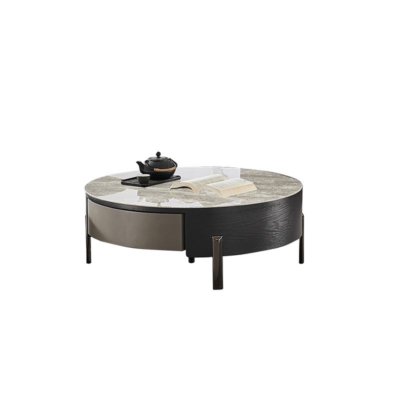 Italian Minimalism Style Sintered Stone Tea Table and End Table