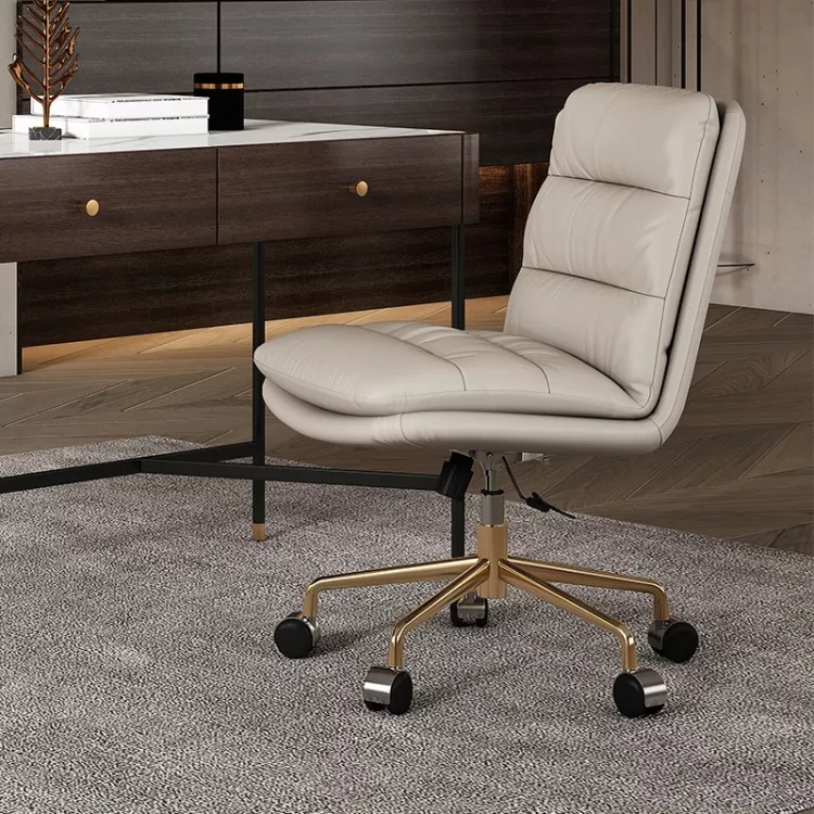Light Lux Leather Metal Office Chair MJLC-Y813A