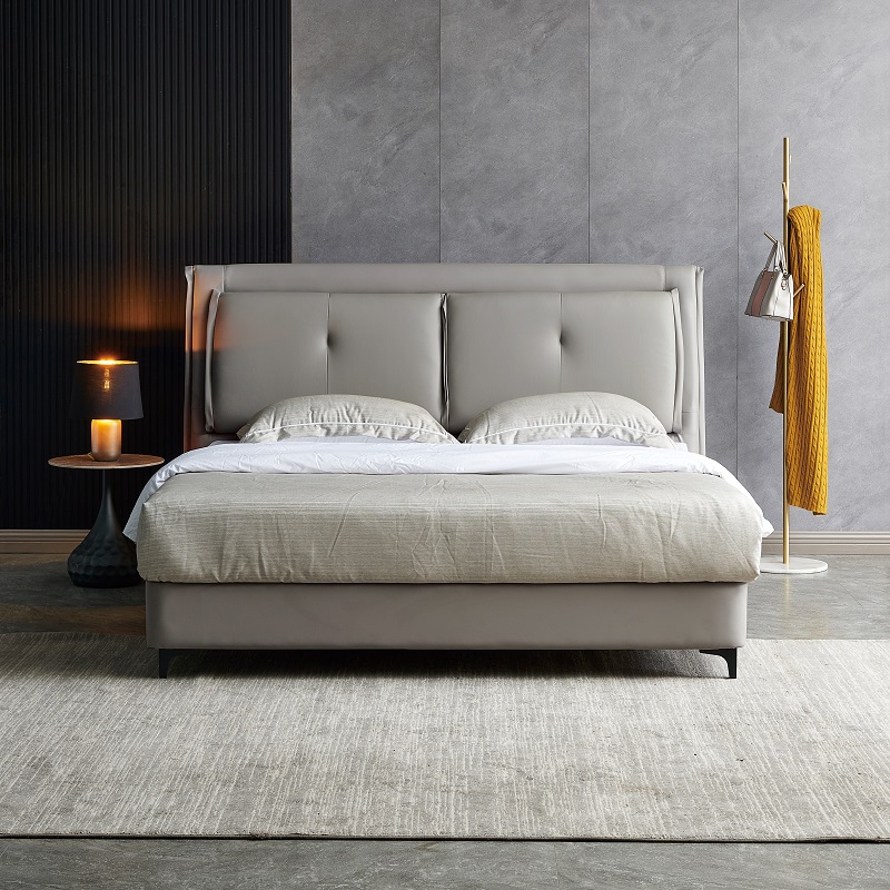 Modern Leather Soft Bed