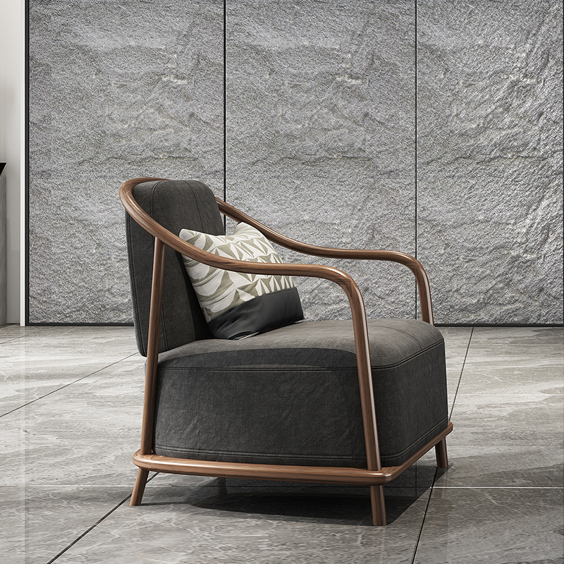 New Chinese Style Solid Wood Leisure Chair