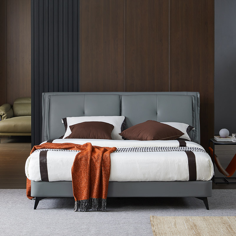 Modern Leather Soft Bed