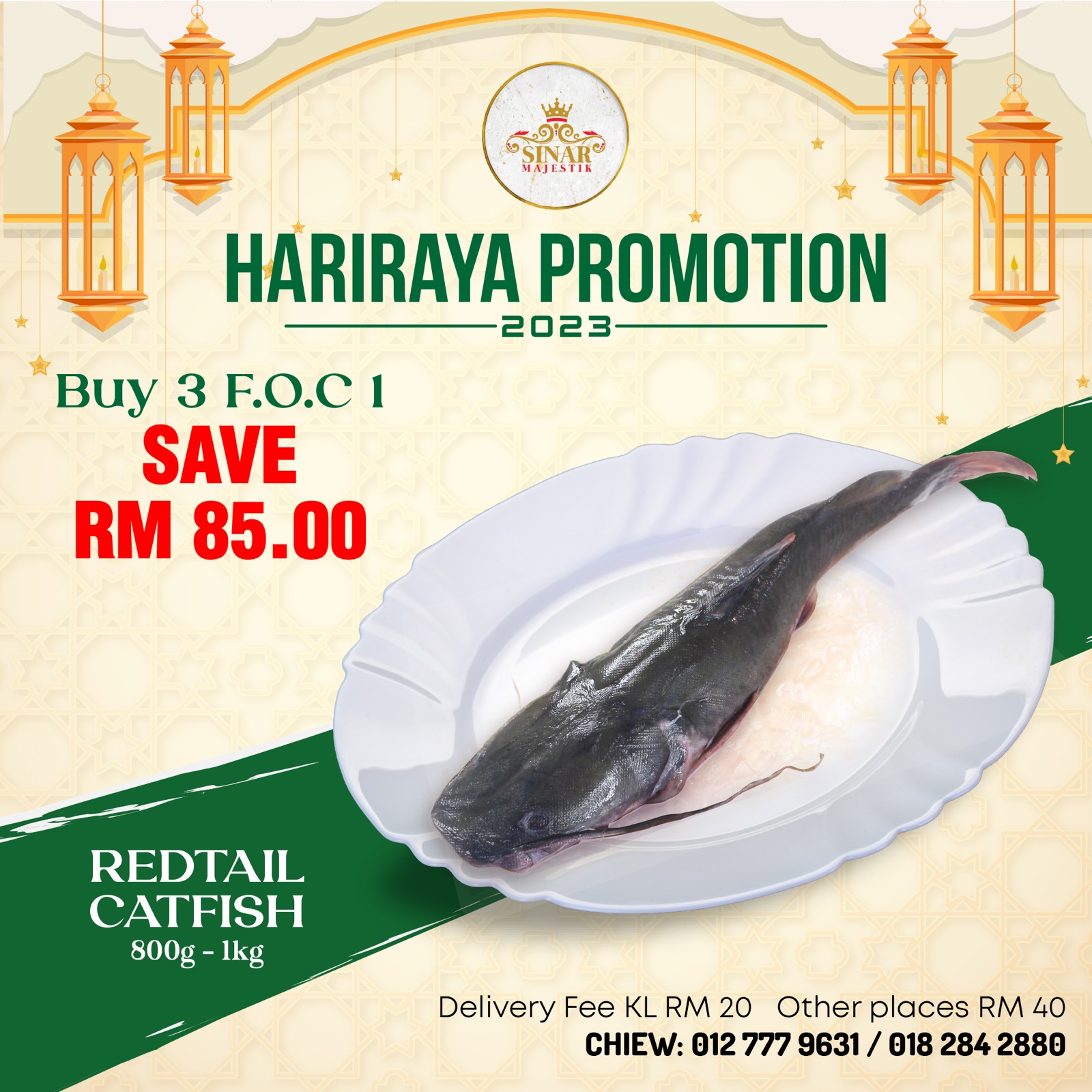 Redtail Catfish 800g-1kg