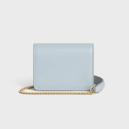 CELINE ショルダーバッグ・ポシェット CELINE★CARD HOLDER WITH CUIR CHAIN(11)