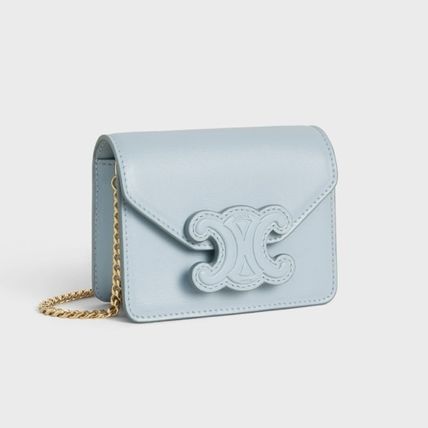 CELINE ショルダーバッグ・ポシェット CELINE★CARD HOLDER WITH CUIR CHAIN(10)