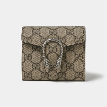 GUCCI 折りたたみ財布 〔Dionysus〕キャンバス カードケース(コイン&紙幣入れ付き)(2)