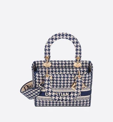 Dior ショルダーバッグ・ポシェット DIOR レディ D-ライト バッグ M 千鳥格子 CD 送料込み 限定(4)
