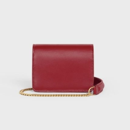 CELINE ショルダーバッグ・ポシェット CELINE★CARD HOLDER WITH CUIR CHAIN(8)
