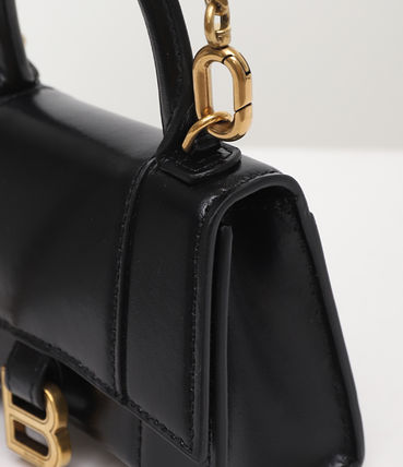 BALENCIAGA ショルダーバッグ・ポシェット 関税負担なし☆BALENCIAGA HOURGLASS ミニ TOP HANDLE バッグ(6)